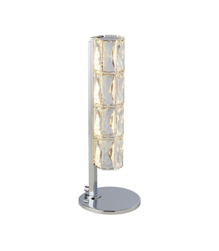 Led Table Light Hexagonal Tube Bar Chrome Clear Crystal Trim_Main