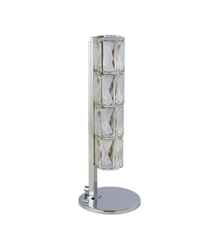 Led Table Light Hexagonal Tube Bar Chrome Clear Crystal Trim_Off