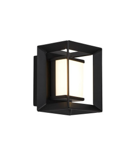 Rectangular Led Wall Light Matt Black - 100mm_Main