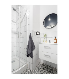 Rectangular Led Wall Light Matt Black - 100mm_Room