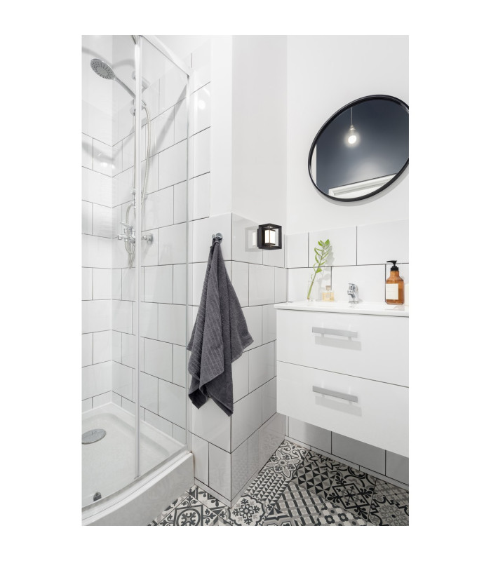 Rectangular Led Wall Light Matt Black - 100mm_Room