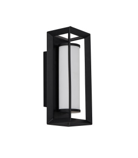 Rectangular Led Wall Light Matt Black - 200mm_Off