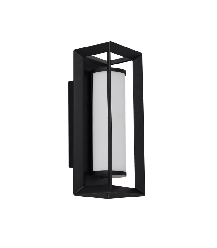 Rectangular Led Wall Light Matt Black - 200mm_Off