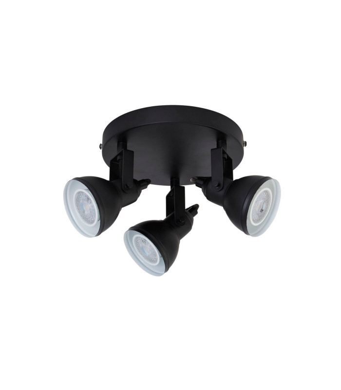 3 Light Spotlight Disk - Black_Off