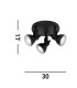 3 Light Spotlight Disk - Black_Line