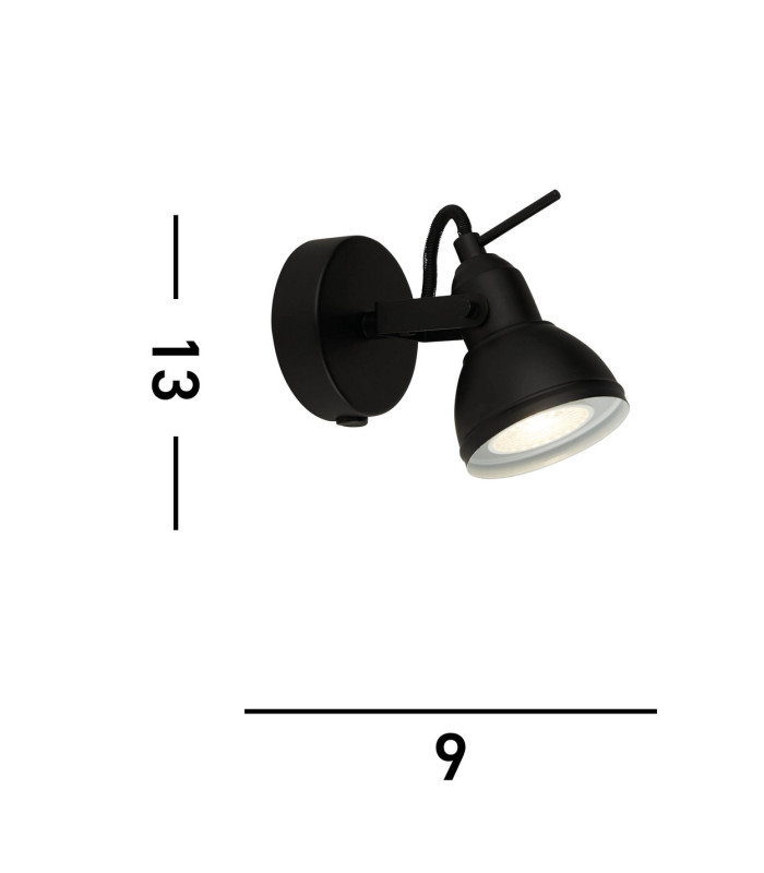 1 Light Spotlight - Black_Line