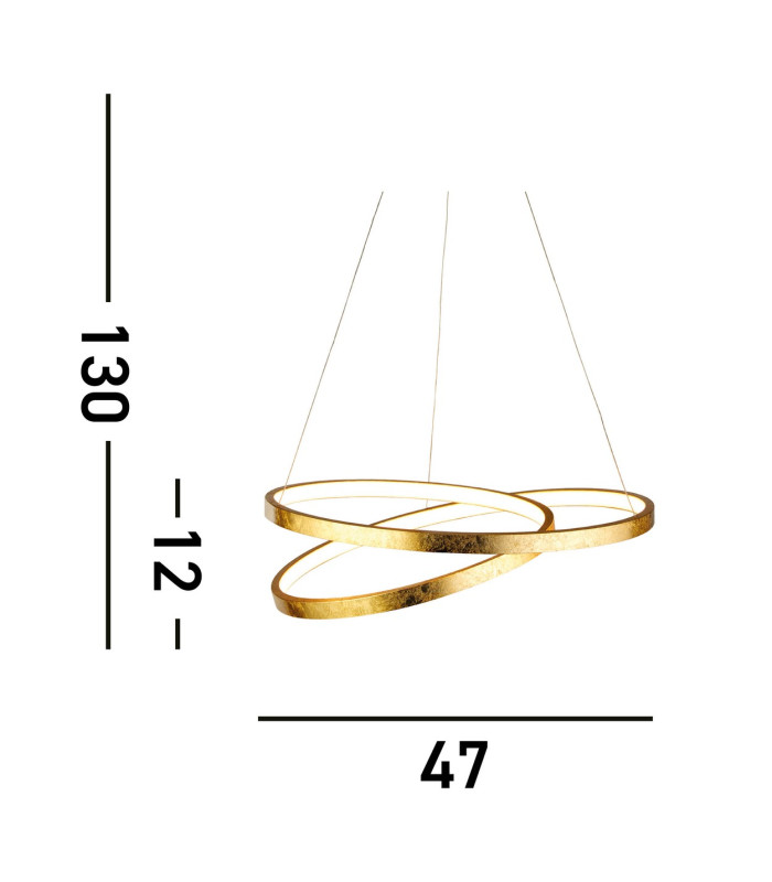 Led Gold Leaf Pendant_Line
