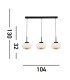 3 Light Bar Pendant With Frosted Ribbed Glass_Line