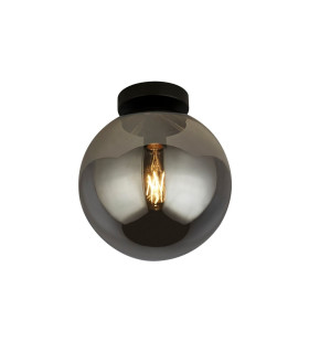 1 Light Flush  Smoked Glass Black_Main