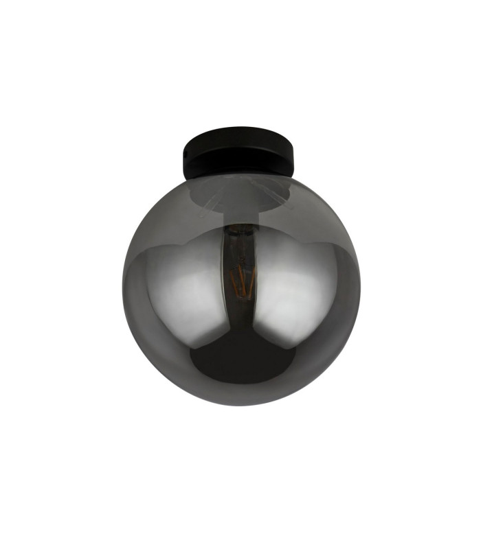 1 Light Flush  Smoked Glass Black_Off
