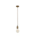 Brass 1 Light Cable Suspension With 1.5Mtr Brown Textile Cable_Off