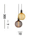 Black 1 Light Cable Suspension With 1.5Mtr Black Textile  Cable_Line