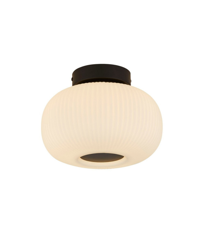 1 Light Ceiling Flush With Frosted Ribbed Glass_Main