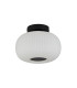 1 Light Ceiling Flush With Frosted Ribbed Glass_Off