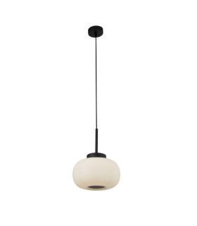 1 Light Ceiling Pendant With Frosted Ribbed Glass_Main