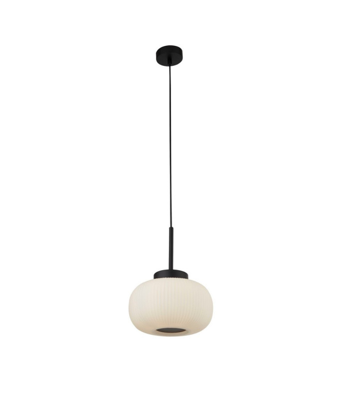 1 Light Ceiling Pendant With Frosted Ribbed Glass_Main