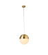 1 Light Pendant Satin Brass Finish With Opal Glass. Dia 250mm_Main