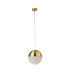 1 Light Pendant Satin Brass Finish With Opal Glass. Dia 250mm_Off