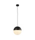 1 Light Pendant Black Finish With Opal Glass. Dia 250mm_Main