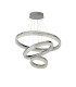 Circle LED 3 Ring Ceiling Pendant Chrome Crushed Ice 4000K_Off