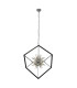 Stellar 6 Light Spike Ball Pendant Matt Black Frame Crystal Glass_Main