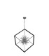 Stellar 6 Light Spike Ball Pendant Matt Black Frame Crystal Glass_Off
