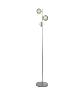 Quartz 3 Light Floor Lamp Bubble Glass Detailed Rim 4000K_Main