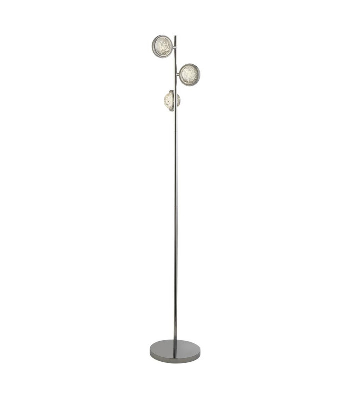 Quartz 3 Light Floor Lamp Bubble Glass Detailed Rim 4000K_Main