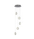 Quartz 5 Light Drop Pendant Bubble Glass Detailed Rim 4000K_Main