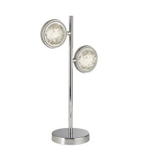 Quartz 2 Light Table Lamp Bubble Glass Detailed Rim 4000K_Main