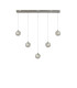 Quartz 5 Light Bar Pendant Bubble Glass Detailed Rim 4000K_Main