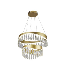 Jewel LED 2 Tier Pendant Gold Crystal 4000K_Main