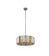 Chapeau 4 Light Chrome Pendant / Semi Flush Amber Smoke And Clear Glass Crystals_Main