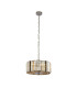 Chapeau 3 Light Chrome Pendant / Semi Flush Amber Smoke And Clear Glass Crystals_Main