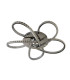 Daisy 5 Light LED Flush Fitting Chrome Clear Crystals 4000K_Off