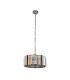 Chapeau 3 Light Chrome Pendant / Semi Flush Amber Smoke And Clear Glass Crystals_Off