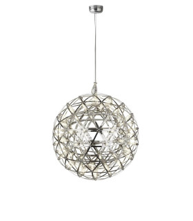 Galaxy Chrome LED Metal Ball Pendant 400mm 3000K_Main