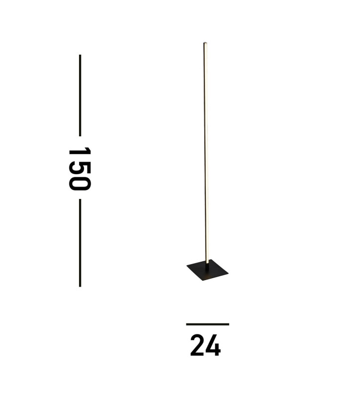 Tribeca 1 Light LED Floor Lamp Temperature Colour Changing Matt Black 2700/3000/4000K_Line