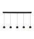 Eindhoven 5 Light Matt Black Bar Pendant_Main