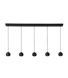 Eindhoven 5 Light Matt Black Bar Pendant_Main