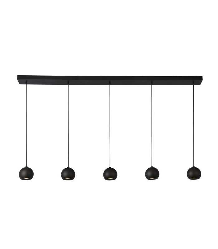 Eindhoven 5 Light Matt Black Bar Pendant_Main