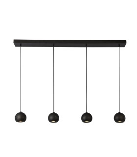 Eindhoven 4 Light Matt Black Bar Pendant_Main