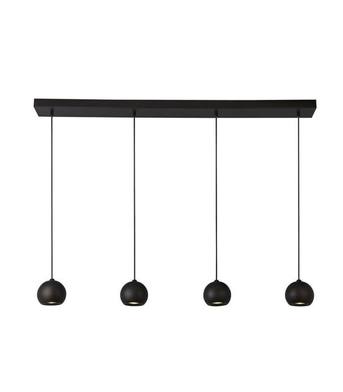 Eindhoven 4 Light Matt Black Bar Pendant_Main
