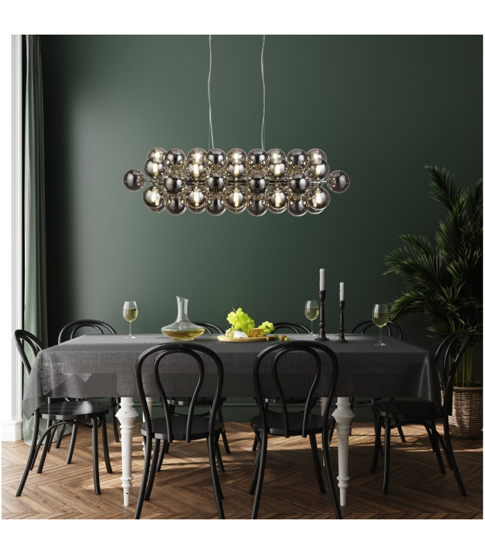 Berry 25 Light Smoked Glass Pendant_Room