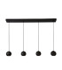 Eindhoven 4 Light Matt Black Bar Pendant_Off