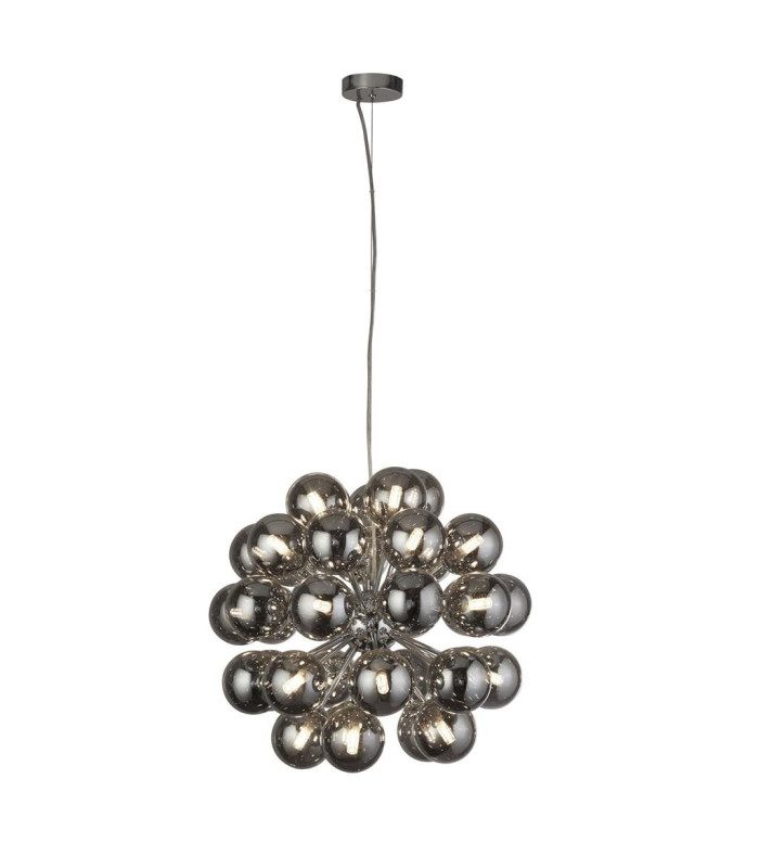 Berry 27 Light Pendant Chrome Smoked Glass_Main