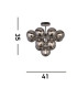 Berry 13 Light Ceiling Light Chrome Smoked Glass_Line
