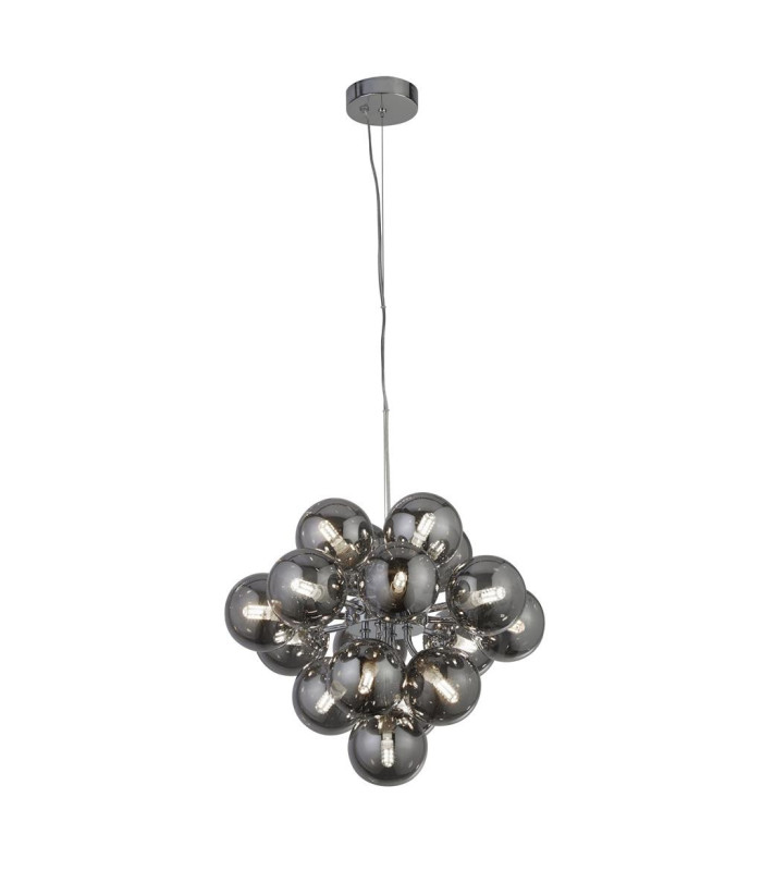 Berry 17 Light Pendant Chrome Smoked Glass_Main