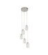 Cyclone 5 Light Drop Pendant Clear Glass 3000K_Off