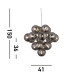 Berry 17 Light Pendant Chrome Smoked Glass_Line